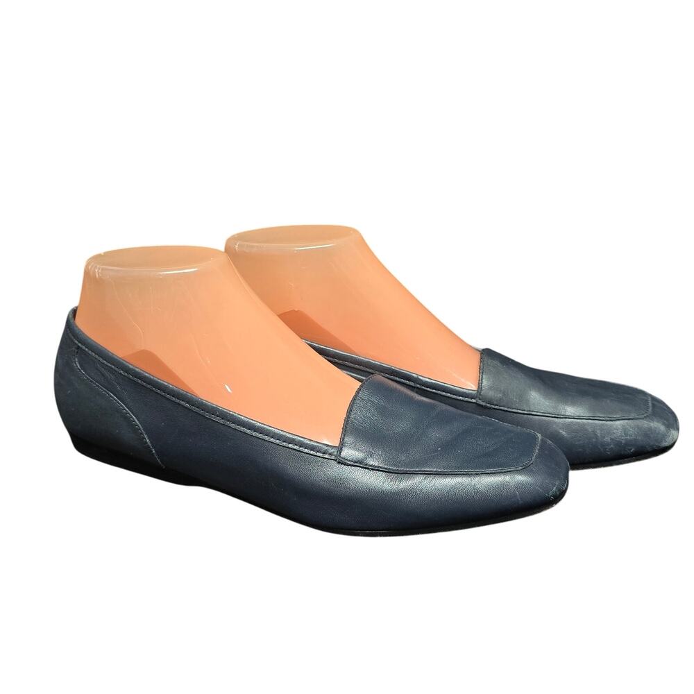 Enzo Angiolini Blue Liberty Leather Loafers Ballet Flat Shoes